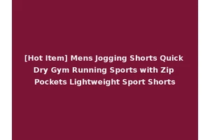 [Hot Item] Mens Jogging Shorts Quick Dry Gym Running Sports with Zip Pockets Lightweight Sport Shorts