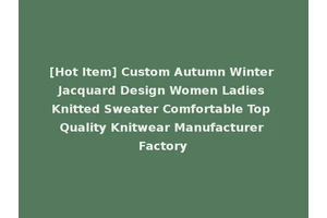 [Hot Item] Custom Autumn Winter Jacquard Design Women Ladies Knitted Sweater Comfortable Top Quality Knitwear Manufacturer Factory