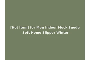[Hot Item] for Men Indoor Mock Suede Soft Home Slipper Winter