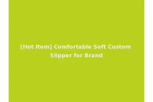 [Hot Item] Comfortable Soft Custom Slipper for Brand