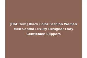 [Hot Item] Black Color Fashion Women Men Sandal Luxury Designer Lady Gentlemen Slippers