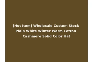 [Hot Item] Wholesale Custom Stock Plain White Winter Warm Cotton Cashmere Solid Color Hat