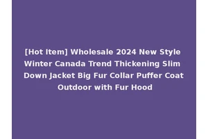 [Hot Item] Wholesale 2024 New Style Winter Canada Trend Thickening Slim Down Jacket Big Fur Collar Puffer Coat Outdoor with Fur Hood
