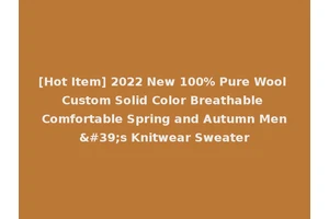 [Hot Item] 2022 New 100% Pure Wool Custom Solid Color Breathable Comfortable Spring and Autumn Men's Knitwear Sweater