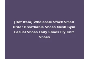 [Hot Item] Wholesale Stock Small Order Breathable Shoes Mesh Gym Casual Shoes Lady Shoes Fly Knit Shoes