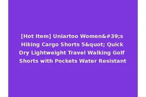 [Hot Item] Uniartoo Women's Hiking Cargo Shorts 5" Quick Dry Lightweight Travel Walking Golf Shorts with Pockets Water Resistant