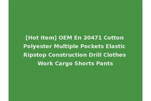 [Hot Item] OEM En 20471 Cotton Polyester Multiple Pockets Elastic Ripstop Construction Drill Clothes Work Cargo Shorts Pants