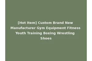 [Hot Item] Custom Brand New Manufacturer Gym Equipment Fitness Youth Training Boxing Wrestling Shoes