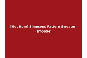 [Hot Item] Simpsons Pattern Sweater (BTQ054)