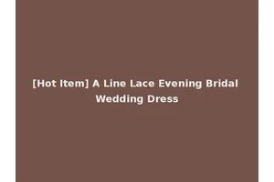 [Hot Item] A Line Lace Evening Bridal Wedding Dress