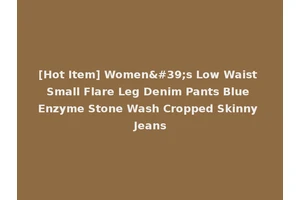 [Hot Item] Women's Low Waist Small Flare Leg Denim Pants Blue Enzyme Stone Wash Cropped Skinny Jeans