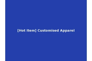 [Hot Item] Customised Apparel