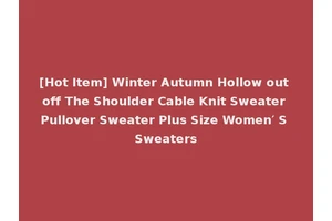 [Hot Item] Winter Autumn Hollow out off The Shoulder Cable Knit Sweater Pullover Sweater Plus Size Women′ S Sweaters
