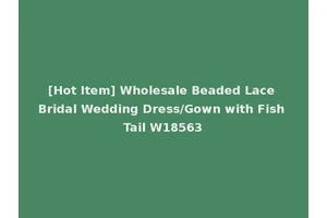 [Hot Item] Wholesale Beaded Lace Bridal Wedding Dress/Gown with Fish Tail W18563