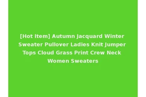 [Hot Item] Autumn Jacquard Winter Sweater Pullover Ladies Knit Jumper Tops Cloud Grass Print Crew Neck Women Sweaters