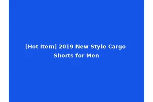[Hot Item] 2019 New Style Cargo Shorts for Men