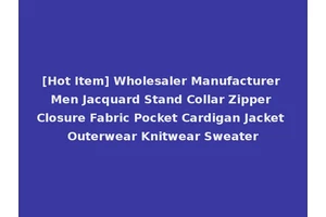 [Hot Item] Wholesaler Manufacturer Men Jacquard Stand Collar Zipper Closure Fabric Pocket Cardigan Jacket Outerwear Knitwear Sweater