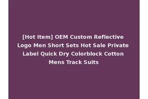 [Hot Item] OEM Custom Reflective Logo Men Short Sets Hot Sale Private Label Quick Dry Colorblock Cotton Mens Track Suits
