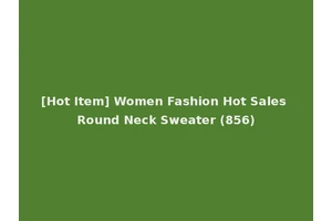 [Hot Item] Women Fashion Hot Sales Round Neck Sweater (856)