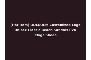 [Hot Item] ODM/OEM Customized Logo Unisex Classic Beach Sandals EVA Clogs Shoes