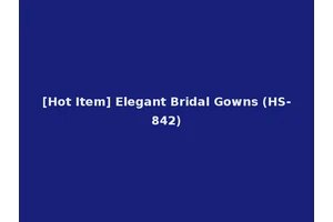[Hot Item] Elegant Bridal Gowns (HS-842)