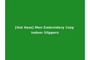 [Hot Item] Men Embroidery Cozy Indoor Slippers