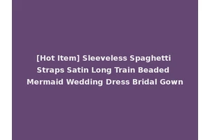[Hot Item] Sleeveless Spaghetti Straps Satin Long Train Beaded Mermaid Wedding Dress Bridal Gown