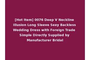 [Hot Item] 0076 Deep V Neckline Illusion Long Sleeve Sexy Backless Wedding Dress with Foreign Trade Simple Directly Supplied by Manufacturer Bridal