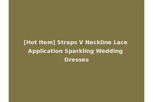 [Hot Item] Straps V Neckline Lace Application Sparkling Wedding Dresses