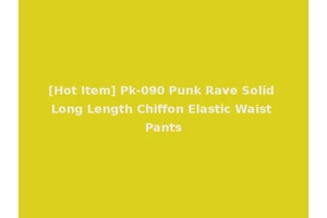 [Hot Item] Pk-090 Punk Rave Solid Long Length Chiffon Elastic Waist Pants