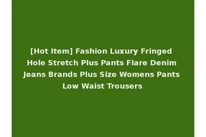 [Hot Item] Fashion Luxury Fringed Hole Stretch Plus Pants Flare Denim Jeans Brands Plus Size Womens Pants Low Waist Trousers