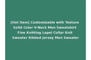 [Hot Item] Customizable with Texture Solid Color V-Neck Men Sweatshirt Fine Knitting Lapel Collar Knit Sweater Ribbed Jersey Men Sweater