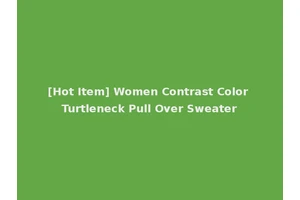 [Hot Item] Women Contrast Color Turtleneck Pull Over Sweater