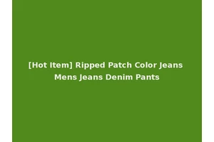 [Hot Item] Ripped Patch Color Jeans Mens Jeans Denim Pants