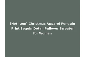 [Hot Item] Christmas Apparel Penguin Print Sequin Detail Pullover Sweater for Women