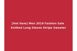 [Hot Item] Men 2019 Fashion Sale Knitted Long Sleeve Stripe Sweater