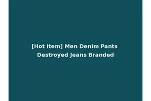 [Hot Item] Men Denim Pants Destroyed Jeans Branded