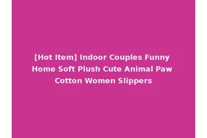 [Hot Item] Indoor Couples Funny Home Soft Plush Cute Animal Paw Cotton Women Slippers