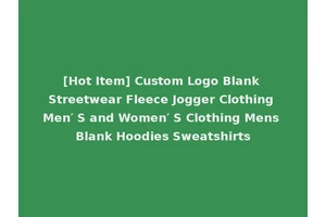 [Hot Item] Custom Logo Blank Streetwear Fleece Jogger Clothing Men′ S and Women′ S Clothing Mens Blank Hoodies Sweatshirts