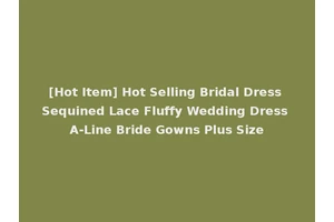 [Hot Item] Hot Selling Bridal Dress Sequined Lace Fluffy Wedding Dress A-Line Bride Gowns Plus Size