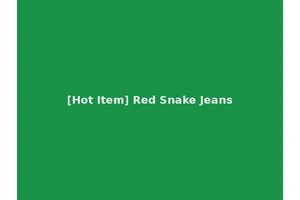 [Hot Item] Red Snake Jeans