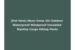 [Hot Item] Mens Snow Ski Outdoor Waterproof Windproof Insulated Ripstop Cargo Hiking Pants