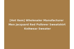 [Hot Item] Wholesaler Manufacturer Men Jacquard Red Pullover Sweatshirt Knitwear Sweater