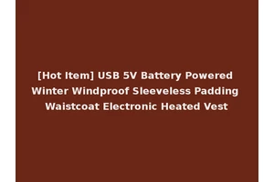 [Hot Item] USB 5V Battery Powered Winter Windproof Sleeveless Padding Waistcoat Electronic Heated Vest