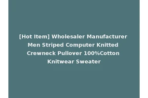 [Hot Item] Wholesaler Manufacturer Men Striped Computer Knitted Crewneck Pullover 100%Cotton Knitwear Sweater