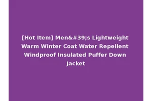 [Hot Item] Men's Lightweight Warm Winter Coat Water Repellent Windproof Insulated Puffer Down Jacket