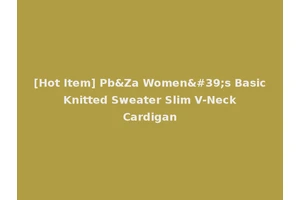 [Hot Item] Pb&Za Women's Basic Knitted Sweater Slim V-Neck Cardigan
