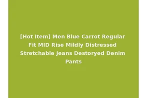[Hot Item] Men Blue Carrot Regular Fit MID Rise Mildly Distressed Stretchable Jeans Destoryed Denim Pants