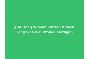 [Hot Item] Women Knitted V Neck Long Sleeve Buttoned Cardigan