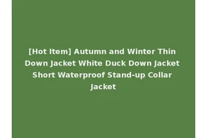 [Hot Item] Autumn and Winter Thin Down Jacket White Duck Down Jacket Short Waterproof Stand-up Collar Jacket
